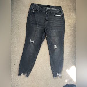 Judy Blue distressed black jeans size 16W